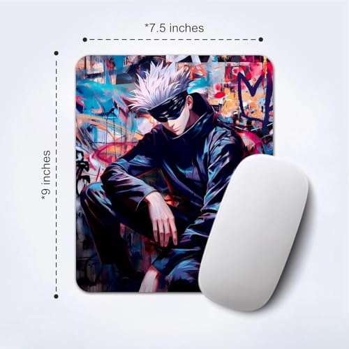 Image of Mouse Pad with Design, 24 x 20 cm, 3mm Thick Rubberised Base Mouse Pad for Computer, PC, Laptop (Anime - 8)