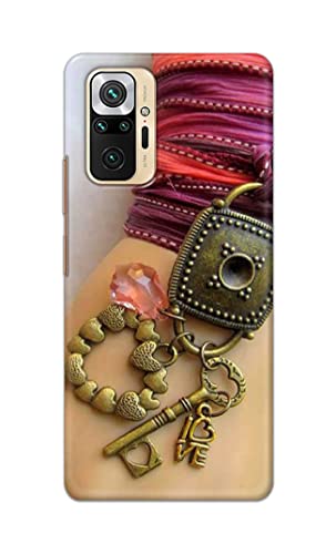 Image of Girl Hand with Keychain Hard Back Case Cover for Redmi Note 10 Pro / 10 Pro Max Back Cover -(J5) VNS2228