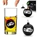 Bar Amigos Lot de 4 cartes pour shots et cocktails - Noires - 25 ml - À ajouter aux verres à shot - Idéales pour les fêtes Red Bull Jagermaister