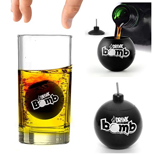 Bar Amigos Lot de 4 bombe shot et cartes de recettes pour boissons et cocktails - 25 ML - Ajoutez à vos verres