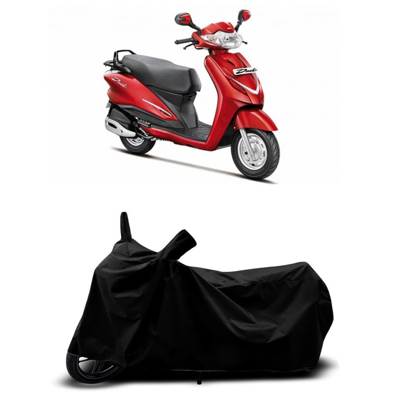 Image of DUFFEL-All Two Wheeler Bike /Scooty Body Cover Used for Hero Duet Heat Protectio /Water Resistance /UV-Rays /Birds Dropping /Scratchproof /Dust Proof /Waterproof All Variants [Black]