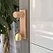 Door-bell For Shop – Wooden And Brass Bell, Customer Entry Alert | Commercial Store Entrance Reminder, Vintage Style Ring, Handy Notification Tool For Office Retail Business Display