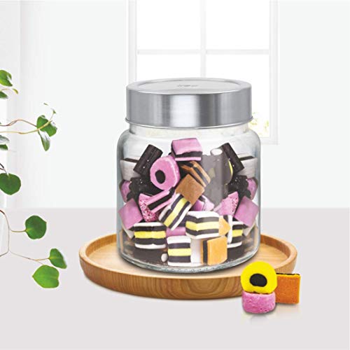 Image of Treo By Milton Radius Glass Jar, Set of 2, 580 ml Each, Transparent | Storage Jar | Multipurpise Jar | Modular Kitchen