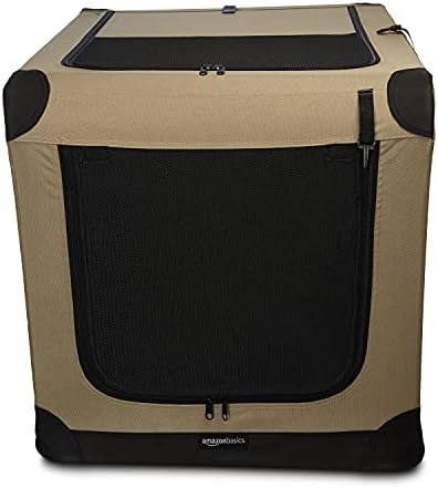 amazonbasics folding soft dog crate