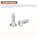DTGN 100Pcs M3x12mm Flat Head Wood Screws, 304 Stainless Steel Phillips Self Tapping Screws - Good for Woodworking, Furniture - Silver