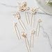 SWEETV 7 Pieces Bride Hair Accessories Pearl Wedding Hair Pins Leaf Bridal Hair Piece Vintage Hair Headpiece Leaf Hair Clips Jewelry for Women Bridesmaids Brides Flower Girls