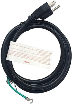 RightFit Replacement 6 Foot Power Cord with Standard Plug 110V