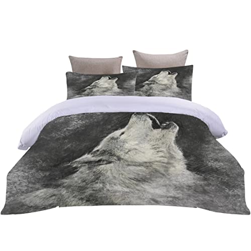 Housse de couette loup抗皱易打理双人全包床品套件 220x240 - 5