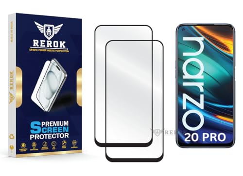 Image of Gorilla Tempered Glass Screen Protector Compatible with Realme Narzo 20 Pro [Pack of 2] | Edge-to-Edge, Bubble-Free, Case Friendly, Easy Installation Kit