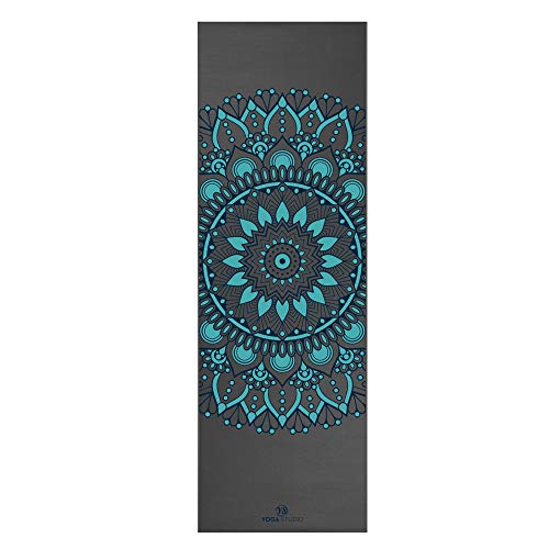 Yoga Studio Die Von Mandala entworfene Yogamatte (6 mm) - Gray Mat Mandala