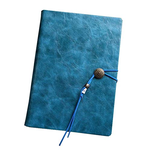 HIZLJJ Chic Exquise Designs Handmade Vintage Leather Journal Diary Men or Women (Color : Blue)