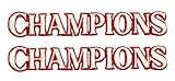 B-Sheep 2 PCS Champions World Embroidered Texas Baseball Iron On Patches for Decorate Craft Clothes