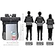 EverVanz Laptop-Rucksack, Damen & Herren Roll Top Wasserdichter Wanderrucksack, Leichtgewichtiger Freizeit-Rucksack, Stilvolle Schultasche mit USB-Ladebuchse, L, grau