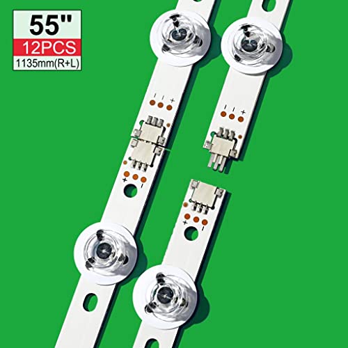 Kit de tira de retroiluminación de 12 piezas compatible con pantallas de 55" 55LB730V 4