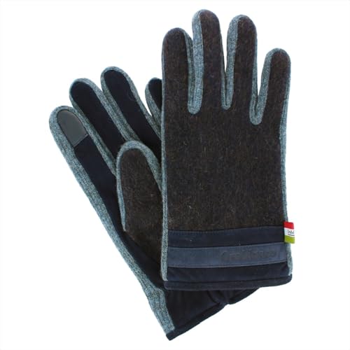 [オロビアンコ] 手袋 メンズ かっこいい 暖かい おしゃれ 防寒 スマホ グローブ 秋冬 スマートフォン対応 スエード ニットマチ カジュアル ビジネス ネイビー