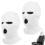 2 Pcs Car Headrest Covers,Face Cover Personalized Funny Car Accessories,Funny Face Ski Masks for Menfront Seat Covers for Cars, Airsoft Mask Rear Seat Cover Use for Most Cars
