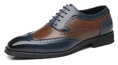 Men's Oxford Dress Shoes Multicolor Pointed Toe Lace Up Business Dress Shoes Men's Stylish Men's Dress Shoes