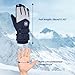 Waterproof Snow Gloves for Skiing, Touchscreen Winter Gloves, Unisex Windproof Design