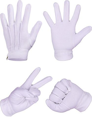 Shappy Santa Gloves for Men Women Cotton Winter Gloves Uniform Parade Costume Gloves for Guard Tuxedo Jewelry Inspection