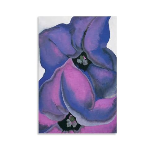 Poster Peintre Purple Petunias impression toile décoration moderne 60x90