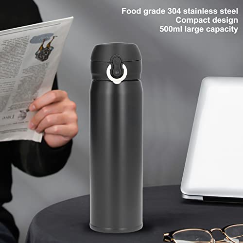 Botella de Agua Aislada de Acero Inoxidable de 500 Ml, Botella de Agua Termo de Doble Pared Aislada, Taza de Café… - Imagen 4