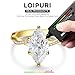 LOIPURI 4CT Marquise Cut Moissanite Engagement Ring for Women, Moissanite Wedding Rings 14K Gold/White Gold Plated, Promise Travel Band for Anniversary, Size 9