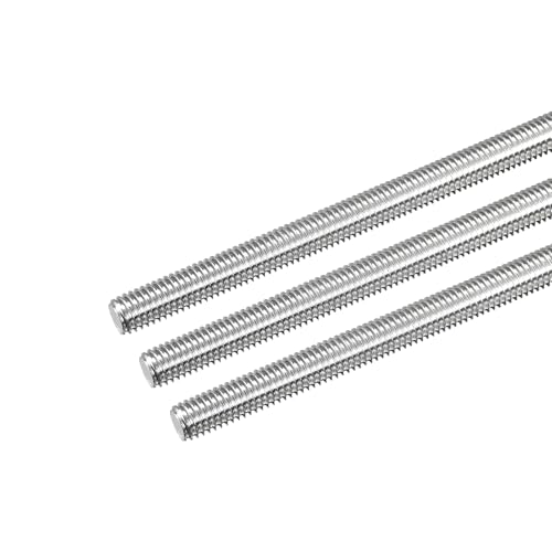 Tige filetée M8 x 500mm inox 304 pas de vis 1,25mm lot de 3 filetages à droite