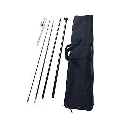 YaeKoo Large Convex Flag Pole and Ground Stake Kit for Windless Feather Swooper Flags Teardrop Flags with Premium Carrying Case Bag