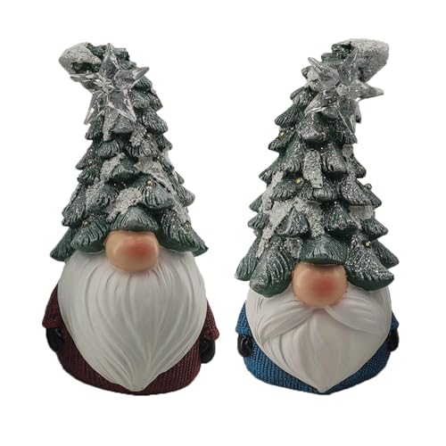 Veilleuse gnome LED multicolore et décoration de table de Noël - 8