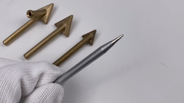 DLronwey 4-Piece Plastic Welding Tips Set – Triangular Copper Soldering Iron Tips, T41 Model, Yellow & Silver