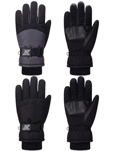 Image of SATINIOR 2 Pair Kids Winter Gloves
