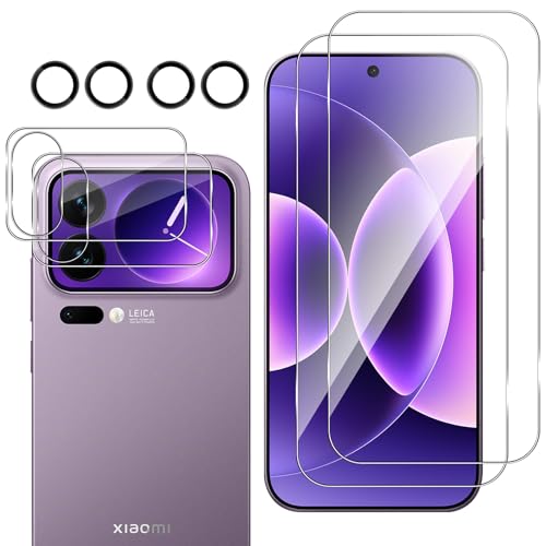 GEEMEE pour Xiaomi Mi 17 Pro Max Verre Trempé, Protection Écran+ Vitre Film de Lunette Arrière + Caméra Protecteur, Instalación Rápida 9H Alta Definicion...