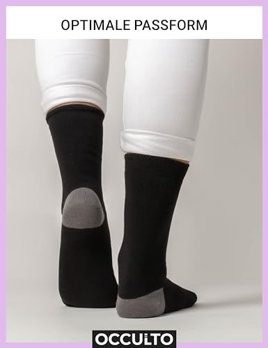 Occulto 10 PAAR SOCKEN für DAMEN aus BAUMWOLLE (Modell: Gertrud) Schwarz-pink 39-42