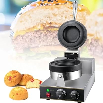 Eiscreme-Burger-Werkzeug Burgermaschine, kommerzielle Burger-Maschine, elektrische Hamburger-Presse, 1300 W Burger-Maker-Maschine, 50–300 °C Temperaturregelung, für Bäckereien, Restaurants,