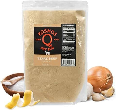 Kosmos Q Texas Beef BBQ Dry Rub, Steak Seasoning, 16 Oz