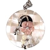 Poids net : 13 g YOPI Perle Pendentif Fleur en Nacre d\'ormeau Naturelle 40 x 40 mm - Fournitures Uniques for la création de Bijoux(FW174)
