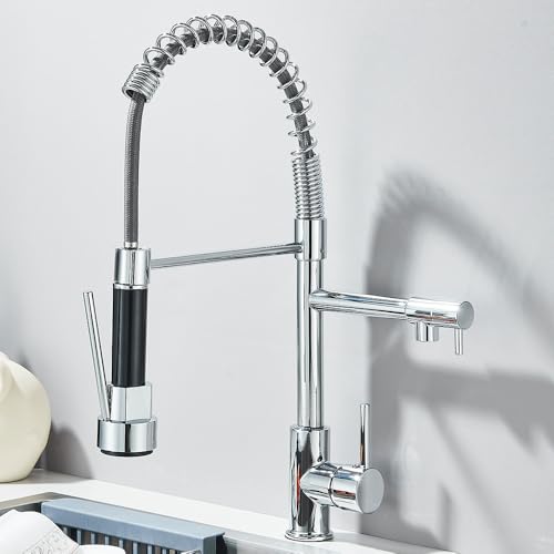 Mitigeur d'eau chaude et froide chrome au design moderne pour évier de cuisine élégant - 2
