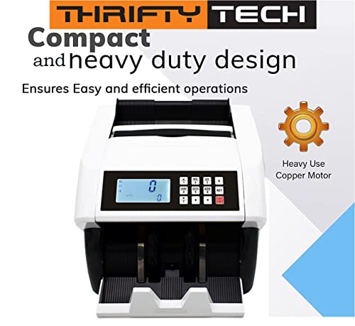 Image of Updated Super Heavy Duty Note-Currency-Cash-Money-Counting Machine with Fake Note Detection for All Old /New Notes.! 1 Year Warranty (INX 2080)
