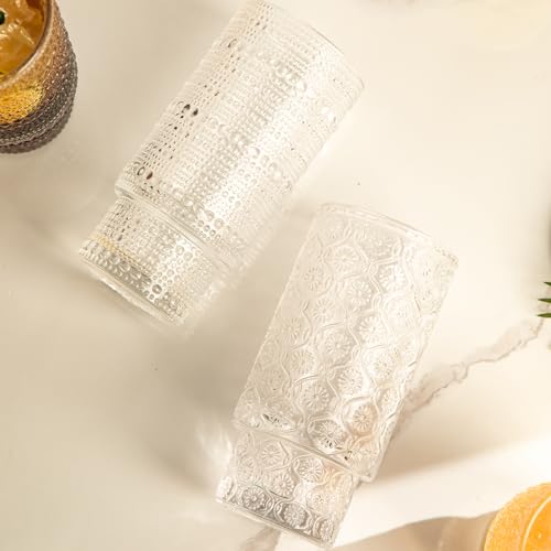 Verres à cocktail rétro en verre ciselé pour une table raffinée - 5