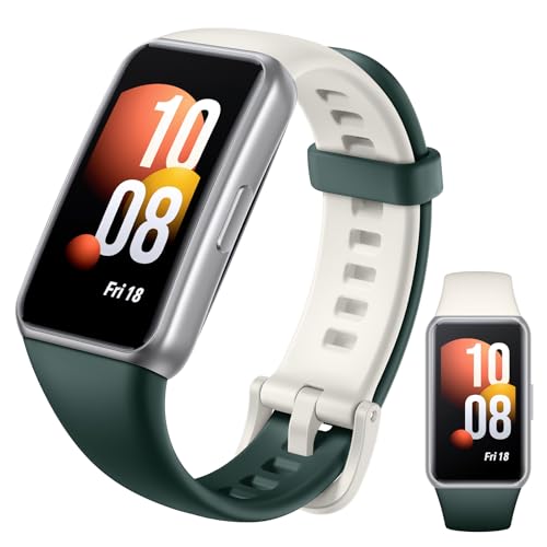 HONOR Band 7 Smartwatch 1.47 '' AMOLED Monitor de Actividad física de Pantalla Grande, Monitor SpO2, Seguimiento del sueño, Monitor de frecuencia cardíaca, Pulsera de Actividad Impermeable 5ATM,Verde