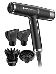 GA.MA Italy Professional, Asciugacapelli iQ3 Perfetto, Phon Ultraleggero con Motore Brushless da 110.000 giri/min, Tecnologia Stand-by e Funzione Turbo, 1600 W di Potenza, Color Nero