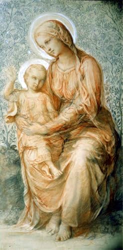 Lienzo Virgen con el Niño de Janmot Impresión de Alta Definición 60x90