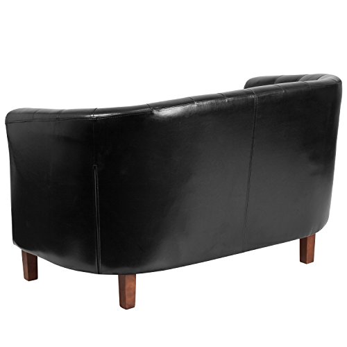 Flash Furniture Hercules Colindale Series Black Leathersoft Tufted Loveseat #TOP1