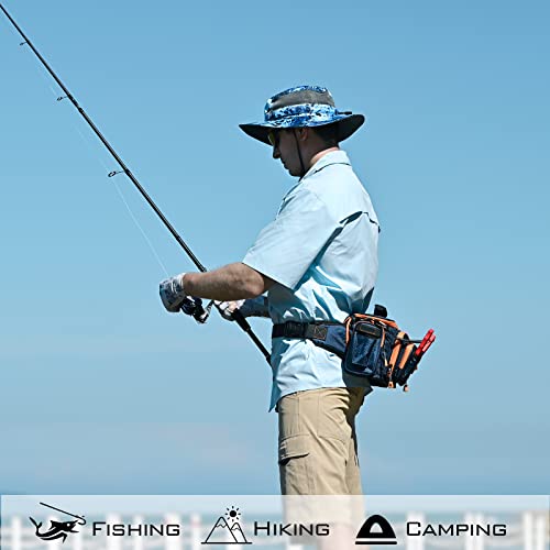 Kastking Rekon Men's Fishing Shirts, Well Made, Quick-Dry Short & Long Sleeve Hiking Beach Shirts For Men, Breathable Sun Protection, Light Blue #TOP5