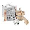 eliga Sauna-Zubehör-Set”Standard” 5-teilig