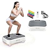 Vibration Plate Exercise Machine,Power Waver Vibration Plate Platform for Lymphatic Drainage,Whole Body Vibration Plate Machine Helps Weight Loss Shaping 330lbs(White)