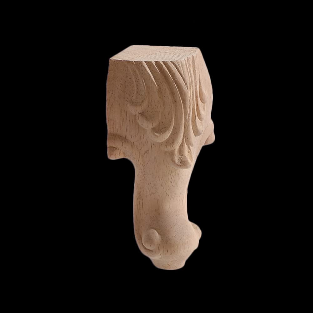 Patas de madera maciza tallada, repuestos decorativos para pies de sofás y armarios J6