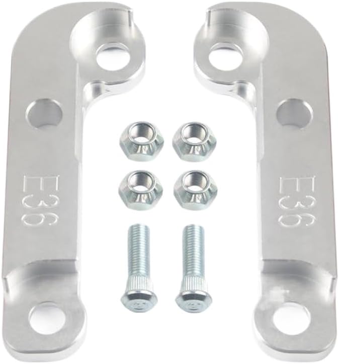 Aluminium 2pc Drift Lock Kit Increase Turn Angle About 25% Compatible with E36 E60 E90 E70(Silver)