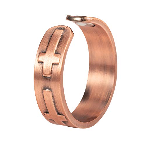 99.9% Pure Magnetic Copper Rings For Arthritis For Ladies Women Men Adjustable Health Each With 2Pcs Magnets #TOP5
