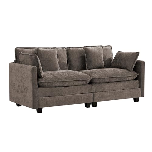WUTUTUEE Brown Loveseat Sofa